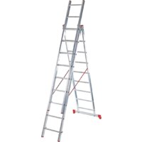 Лестница-стремянка Новая высота NV 223 алюминиевая трёхсекционная 3x12 ступеней - Превью изображения №2 — Интернет-магазин ПроЗаказ