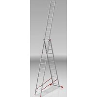 Лестница-стремянка Новая высота NV 223 алюминиевая трёхсекционная 3x12 ступеней - Превью изображения №3 — Интернет-магазин ПроЗаказ