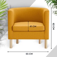 Интерьерное кресло Mio Tesoro Агата 351 (горчичный 1172) - Превью изображения №3 — Интернет-магазин ПроЗаказ