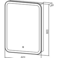  Silver Mirrors Шкаф с зеркалом Фиджи flip 60x80 LED-00002472 - Превью изображения №4 — Интернет-магазин ПроЗаказ