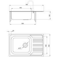 Кухонная мойка Deante Xylo ZEX 311B - Превью изображения №2 — Интернет-магазин ПроЗаказ