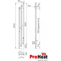 Полотенцесушитель ProHeat Loft 150х17 (терморегулятор, таймер, черный муар) - Превью изображения №4 — Интернет-магазин ПроЗаказ