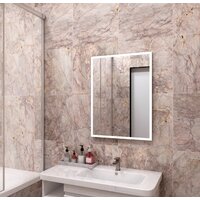  Континент Зеркало Frame Silver Led 60x80 (нейтральная подсветка) - Превью изображения №3 — Интернет-магазин ПроЗаказ