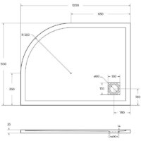 Душевой поддон BelBagno TRAY-MR-UNO-RH-120/90-550-35-W-L-CR 120x90 - Превью изображения №7 — Интернет-магазин ПроЗаказ