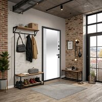 Металлическая дверь Guard Зеркало серебристый/белый матовый (96x205, правая) - Превью изображения №5 — Интернет-магазин ПроЗаказ