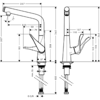 Смеситель Hansgrohe Metris Select 14883000 - Превью изображения №8 — Интернет-магазин ПроЗаказ