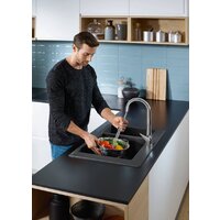 Смеситель Hansgrohe Talis M51 73850800 (стальной) - Превью изображения №3 — Интернет-магазин ПроЗаказ