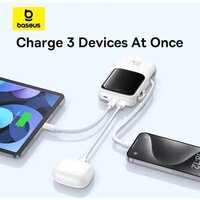 Внешний аккумулятор Baseus Qpow Pro+ Digital Display Fast Charge 22.5W 10000mAh (белый) - Превью изображения №6 — Интернет-магазин ПроЗаказ