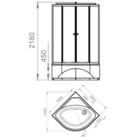 Душевая кабина Domani-Spa Delight 110 High 100x100 (матовое стекло/белый) - Превью изображения №6 — Интернет-магазин ПроЗаказ