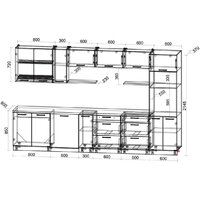 Готовая кухня Интерлиния Мила Gloss 3.5-ПМ1-2 (бордовый глянец/бордовый глянец/кастилло темный) - Превью изображения №6 — Интернет-магазин ПроЗаказ