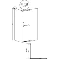 Душевая стенка Grossman Pragma 90x195 200.K33.03.90.32.00 (золото сатин,стекло прозрачное) - Превью изображения №12 — Интернет-магазин ПроЗаказ