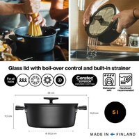 Кастрюля Fiskars Hard Face 1075527 - Превью изображения №8 — Интернет-магазин ПроЗаказ