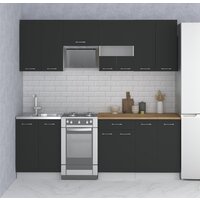 Готовая кухня Mio Tesoro Экстра-лайт 2.2 (антрацит/дуб бунратти) - Превью изображения №6 — Интернет-магазин ПроЗаказ