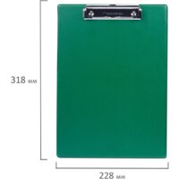 Планшет с зажимом BRAUBERG 232222 (зеленый) - Превью изображения №6 — Интернет-магазин ПроЗаказ