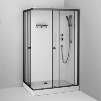 Душевая кабина AM.PM X-Joy 120x80 W94C-403-12080BT (черный матовый/прозрачное стекло) - Превью изображения №4 — Интернет-магазин ПроЗаказ