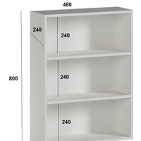  Genesis Мебель Шкаф 480 с двумя дверцами (белый) - Превью изображения №3 — Интернет-магазин ПроЗаказ