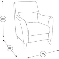 Интерьерное кресло Нижегородмебель Либерти ТК 235 (фибра геометрия 18) - Превью изображения №2 — Интернет-магазин ПроЗаказ