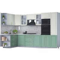 Интерлиния Мила Шато 1.68x3.2 ВТ левая (белый/мята/бискайская сосна)