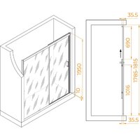 Душевая дверь RGW PA-017B R 350801718-24 (черный/матовое стекло) - Превью изображения №6 — Интернет-магазин ПроЗаказ
