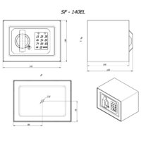 Мебельный сейф Brabix SF-140EL - Превью изображения №9 — Интернет-магазин ПроЗаказ