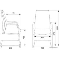 Офисный стул Бюрократ _JONS-LOW-V (серый) - Превью изображения №5 — Интернет-магазин ПроЗаказ