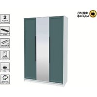Шкаф распашной Интерлиния Концепт Тренд КТ-Ш3(з) (белый платинум/верде) - Превью изображения №4 — Интернет-магазин ПроЗаказ