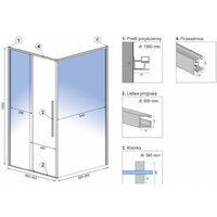 Душевой уголок Rea Solar 90x90 (золото/прозрачное стекло) - Превью изображения №8 — Интернет-магазин ПроЗаказ
