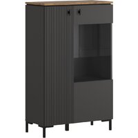 Шкаф распашной Black Red White San Gimignano REG1D1W/140 (антрацитовый/дуб нокс) - Превью изображения №2 — Интернет-магазин ПроЗаказ