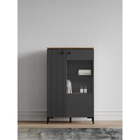 Шкаф распашной Black Red White San Gimignano REG1D1W/140 (антрацитовый/дуб нокс) - Превью изображения №3 — Интернет-магазин ПроЗаказ