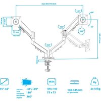 Кронштейн для монитора Kromax Office-14 (черный) - Превью изображения №8 — Интернет-магазин ПроЗаказ