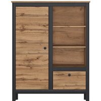 Black Red White Loft REG1D1S/90 (дуб вотан/черный матовый)