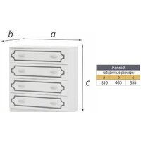 Комод Bravo Мебель Лак (белый-белый жемчуг) - Превью изображения №2 — Интернет-магазин ПроЗаказ