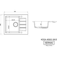 Кухонная мойка Kernau KGS A 4560 1B1D Graphite - Превью изображения №7 — Интернет-магазин ПроЗаказ