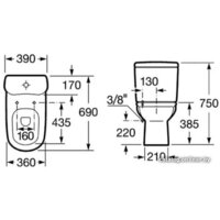 Бачок для унитаза Roca Giralda 341469000 - Превью изображения №2 — Интернет-магазин ПроЗаказ