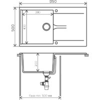 Кухонная мойка Polygran Gals-860 (серый 14) - Превью изображения №3 — Интернет-магазин ПроЗаказ