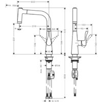 Смеситель Hansgrohe Metris 220 14834800 - Превью изображения №2 — Интернет-магазин ПроЗаказ