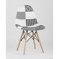 Стул Stool Group Eames DSW (пэчворк черный/белый) - Превью изображения №2 — Интернет-магазин ПроЗаказ