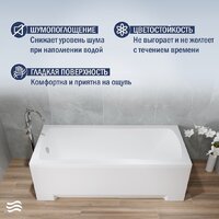 Ванна Lauter Bianca 140 21207140 (с ножками, серым подголовником) - Превью изображения №4 — Интернет-магазин ПроЗаказ