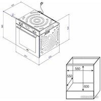 Электрический духовой шкаф Korting OKB 4701 CNRB - Превью изображения №3 — Интернет-магазин ПроЗаказ