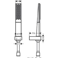 Душевая лейка Hansgrohe 26856700 - Превью изображения №2 — Интернет-магазин ПроЗаказ