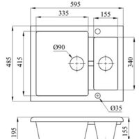 Кухонная мойка БелЭворс Duet L (черный, без сифона) - Превью изображения №3 — Интернет-магазин ПроЗаказ