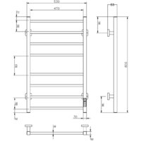 Полотенцесушитель Roxen Square BK-109SW-8T 11050-5385W (белый) - Превью изображения №6 — Интернет-магазин ПроЗаказ