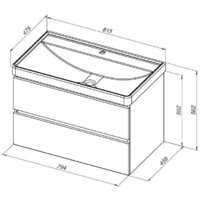  Aquanet Тумба под умывальник Вега 80 308334 - Превью изображения №10 — Интернет-магазин ПроЗаказ