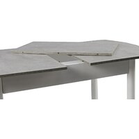 Кухонный стол ВВР ЛДСП Раздвижной (камень светлый/прямое белый) - Превью изображения №4 — Интернет-магазин ПроЗаказ