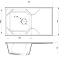 Кухонная мойка GranFest GF-U-840L (топаз) - Превью изображения №3 — Интернет-магазин ПроЗаказ