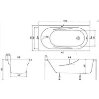 Ванна Cersanit Mito Red 150x70 (с каркасом) - Превью изображения №2 — Интернет-магазин ПроЗаказ