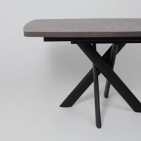 Кухонный стол Мамадома Leonel-130 раздвижной 130-165х85 (дымчатая керамика/черный) - Превью изображения №11 — Интернет-магазин ПроЗаказ