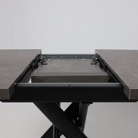 Кухонный стол Мамадома Leonel-130 раздвижной 130-165х85 (дымчатая керамика/черный) - Превью изображения №15 — Интернет-магазин ПроЗаказ