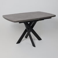 Кухонный стол Мамадома Leonel-130 раздвижной 130-165х85 (дымчатая керамика/черный) - Превью изображения №7 — Интернет-магазин ПроЗаказ