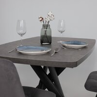 Кухонный стол Мамадома Leonel-130 раздвижной 130-165х85 (дымчатая керамика/черный) - Превью изображения №5 — Интернет-магазин ПроЗаказ